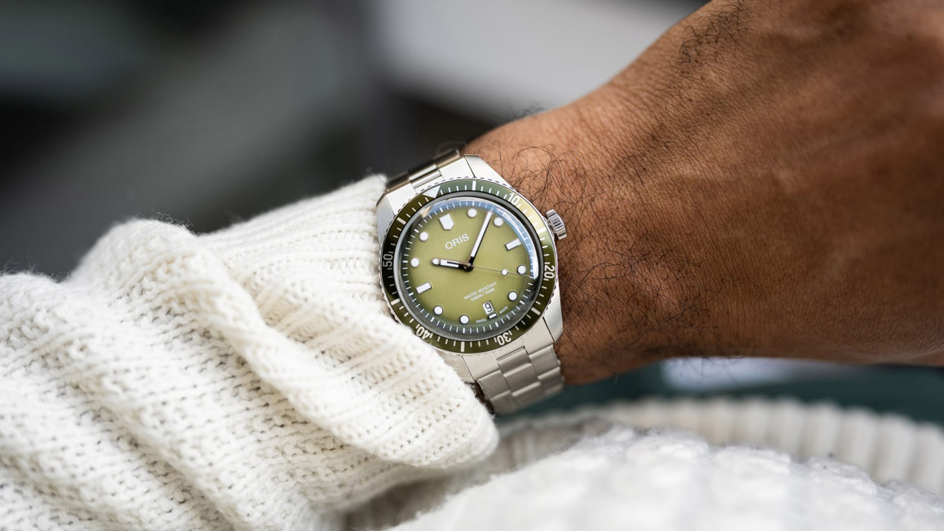 オリス(ORIS) ダイバーズ65 デイト 40mm グリーン 01 733 7707 4057-07